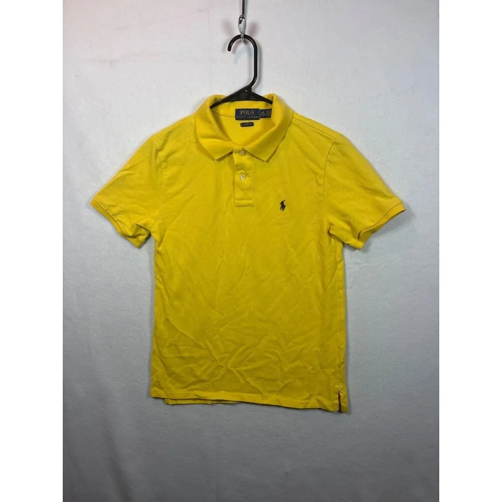 Polo Ralph Lauren Yellow Classic Fit Short Sleeve Polo Shirt  Cotton youth 14-16
